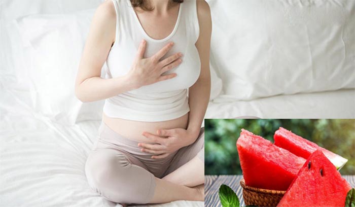 Mang thai 3 tháng đầu ăn dưa hấu cải thiện tình trạng ợ nóng