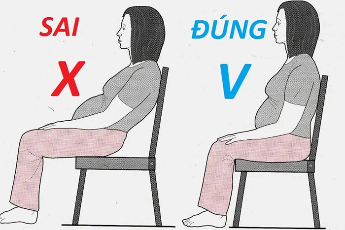 Tư thế ngồi đúng cho mẹ bầu 3 tháng đầu