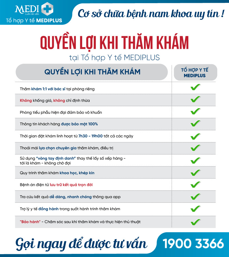 Ưu điểm vượt trội khi thăm khám và Cắt bao quy đầu tại MEDIPLUS