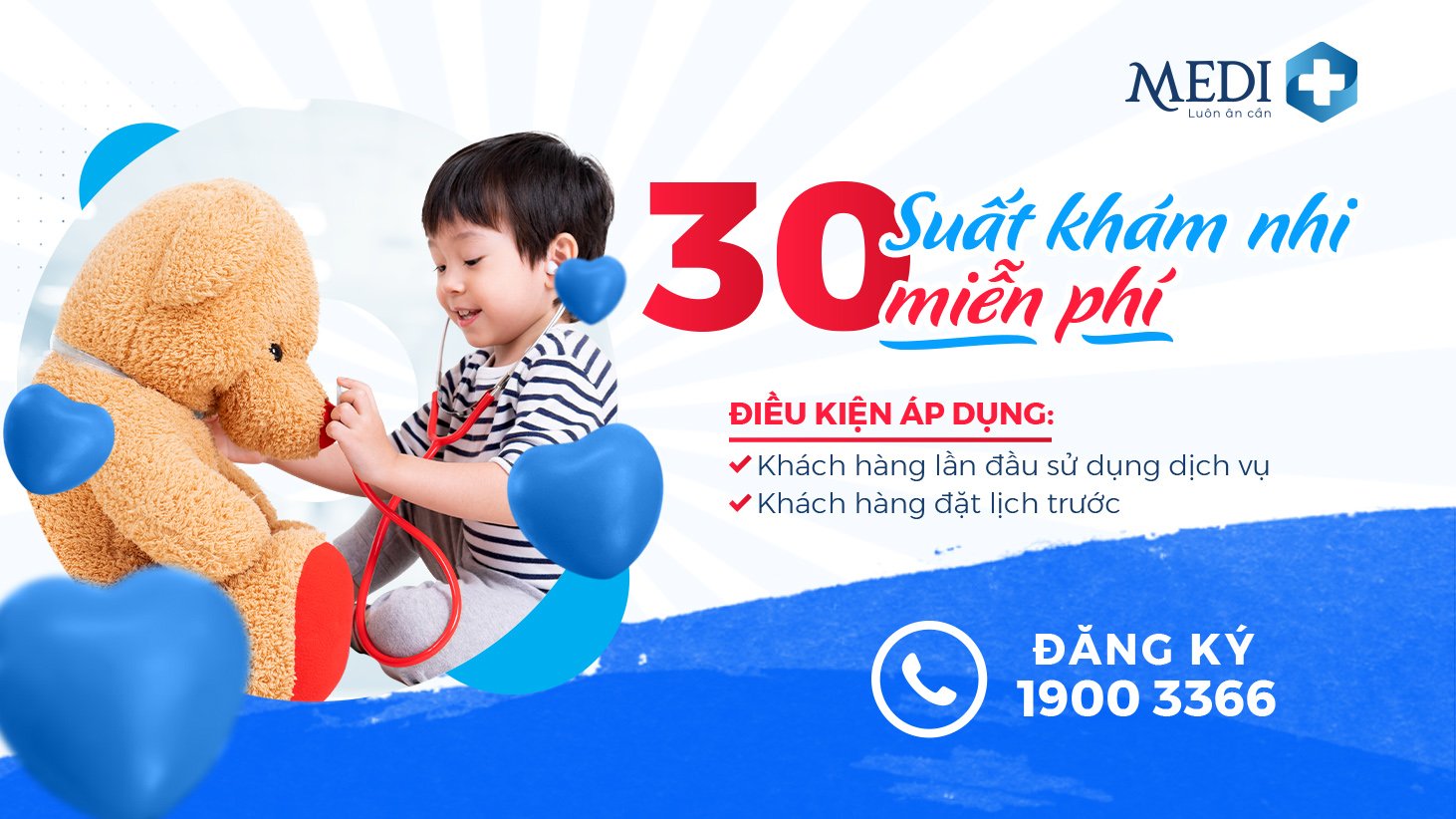 MEDIPLUS TẶNG 30 SUẤT KHÁM NHI MIỄN PHÍ