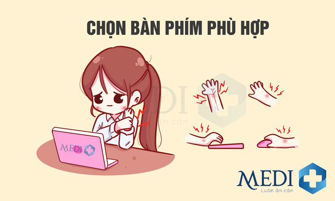 Chọn bàn phím và chuột máy tính có không phù hợp gây ra đau cổ tay