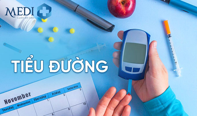 Bệnh đái tháo đường (tiểu đường) do chức năng tuyến tụy suy yếu giảm sản xuất insulin.