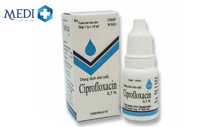 Thuốc nhỏ viêm tai giữa Ciprofloxacin 0,3%