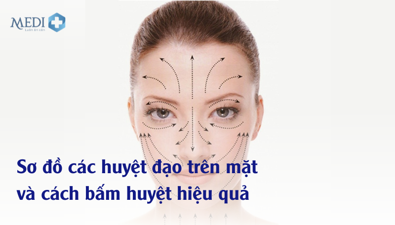 Sơ đồ các huyệt đạo trên mặt và cách bấm huyệt hiệu quả