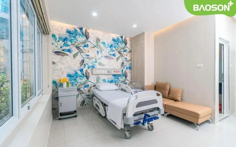 Phòng bệnh khang trang, hiện đại đầy đủ thiết bị tại Bệnh viện Bảo Sơn