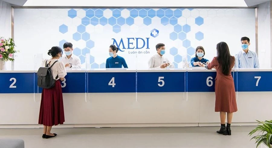 Quầy chờ tại Tổ hợp y tế Mediplus