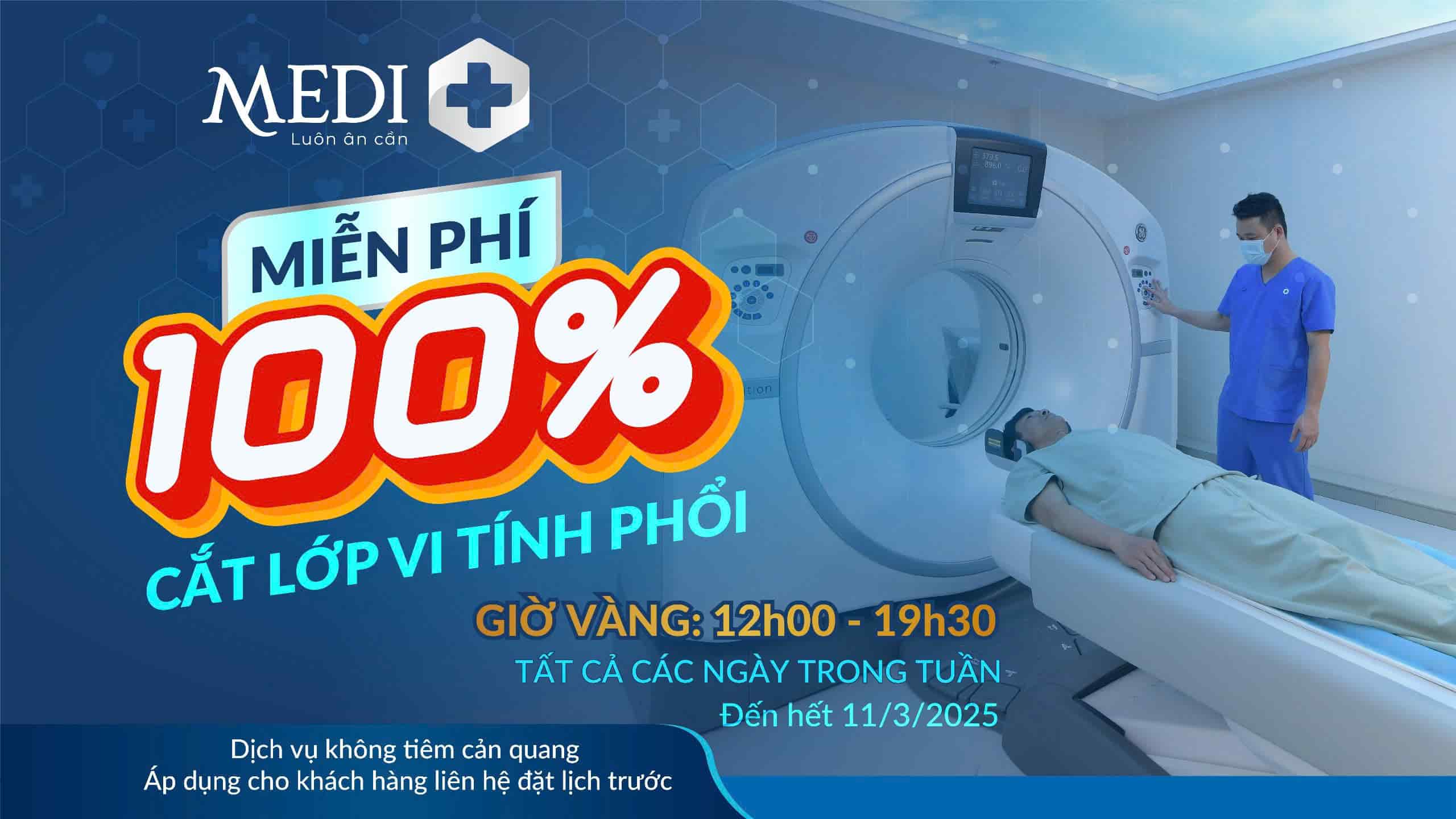 [ƯU ĐÃI] Miễn phí 100% chụp CT phổi liều thấp không tiêm thuốc cản quang