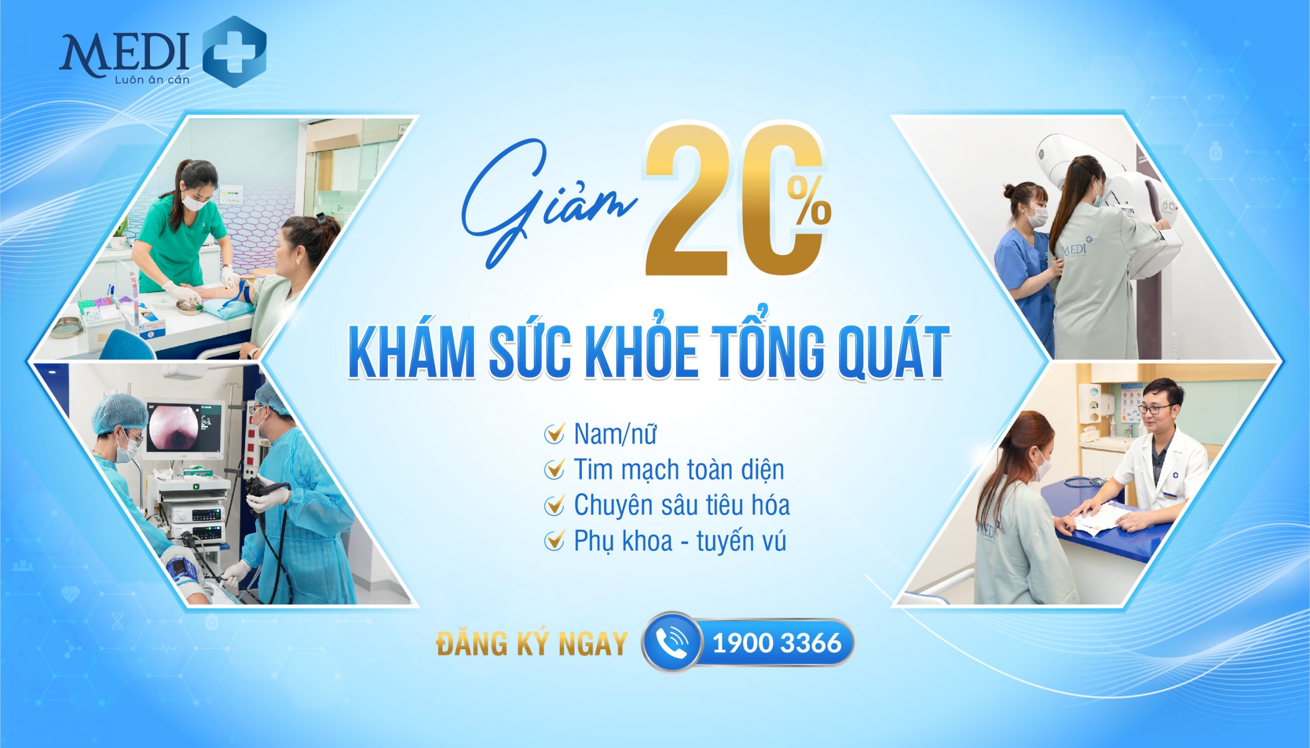 GIẢM 20% GÓI KHÁM SỨC KHỎE TỔNG QUÁT