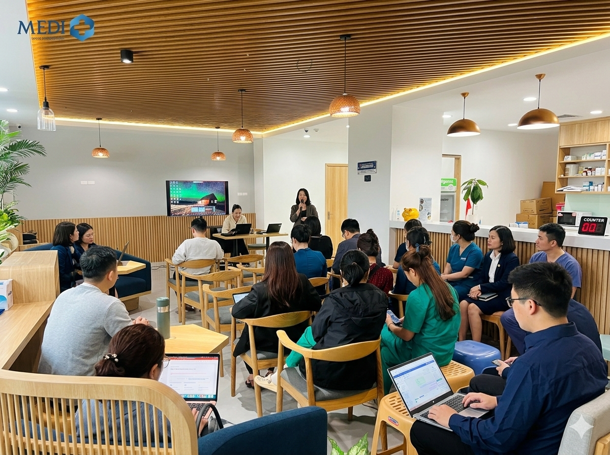 Đào tạo nâng cấp ứng dụng Mediplus cho CBNV: Đồng bộ quy trình phục vụ khách hàng