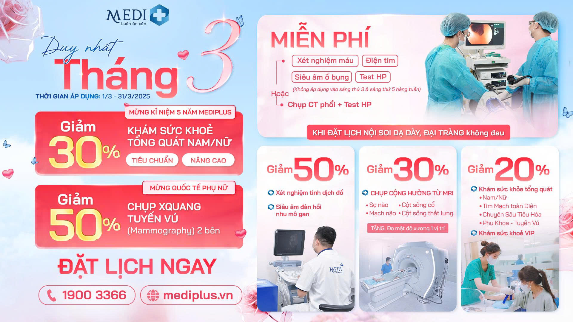 DUY NHẤT THÁNG 3: GIẢM 50% CHỤP X-QUANG TUYẾN VÚ