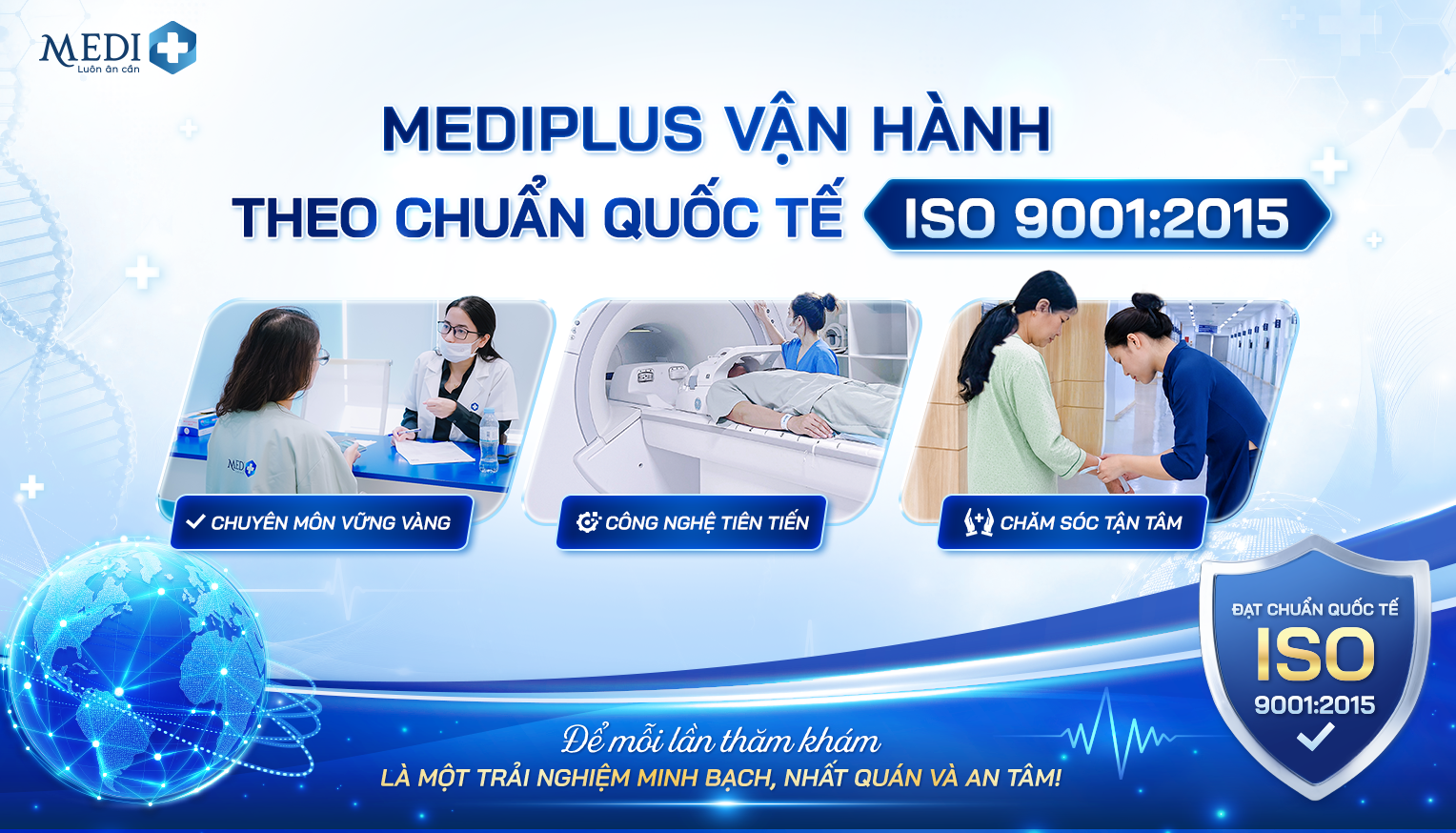 Mediplus chính thức đạt chứng nhận ISO 9001:2015 về Hệ thống Quản lý Chất lượng