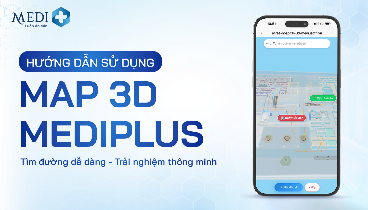Mediplus đã có Map 3D: “Trợ lý” chỉ đường ngay trên Smartphone