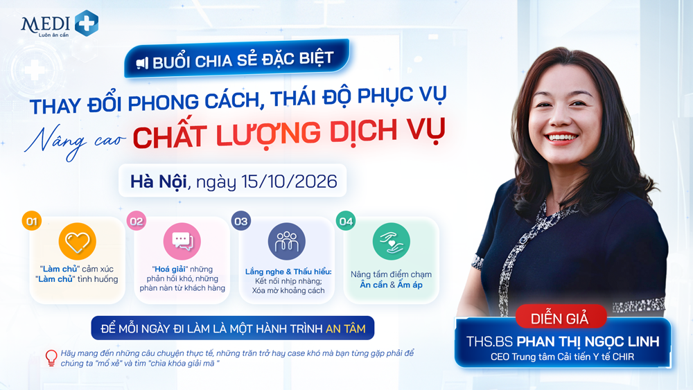 Mediplus tổ chức buổi chia sẻ đặc biệt: “Thay đổi phong cách, thái độ phục vụ nâng cao chất lượng dịch vụ”