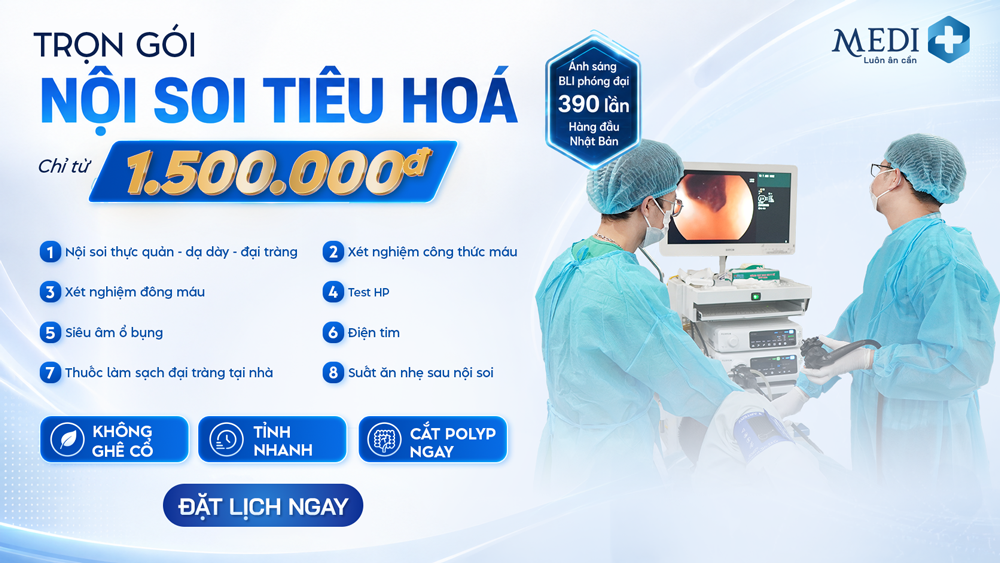ƯU ĐÃI CÓ HẠN! Trọn gói nội soi tiêu hóa chỉ từ 1.500.000đ