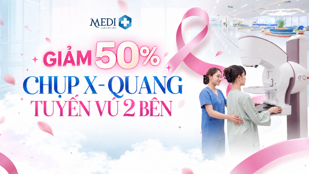 Tháng Nơ Hồng – Giảm 50% chi phí chụp X-quang tuyến vú 2 bên – Tầm soát ung thư vú